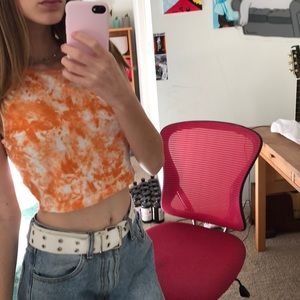 Tyedye orange crop top